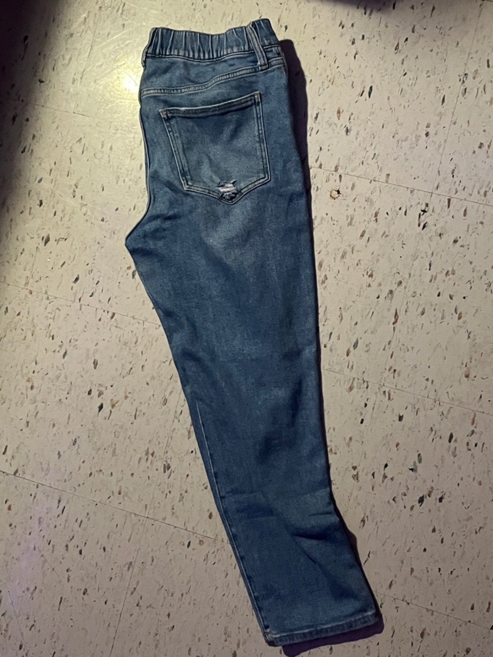 Arizona Jean Company Light Blue Distressed Boyfriend Jeans - Picture 3 of 4